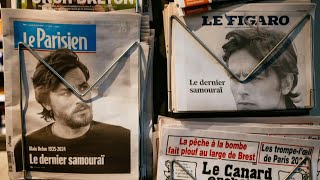 Japanese fans mourn French movie icon Alain Delon  AFP [upl. by Odnanref]