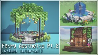 Minecraft Fairy Aesthetic Builds Pt2 🍄🌿✨ Fairytail Cottagecore Fairycore Fairy 🌸 Kelpie The Fox [upl. by Alexandro]