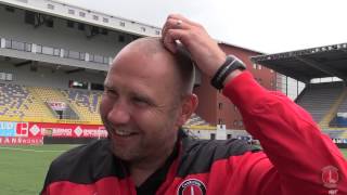 FUNNY Bob Peeters interview interrupted by Charlton fans [upl. by Lednek]