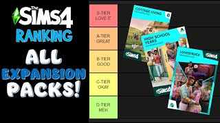 SIMS 4  RANKING ALL THE EXPANSION PACKS [upl. by Nida]