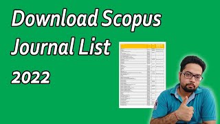 How to download Scopus Journal list 2022  Scopus Indexed Journals List 2022 [upl. by Elna]