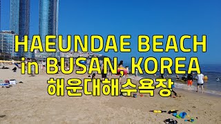 HAEUNDAE BEACH in BUSAN KOREA  해운대해수욕장 [upl. by Polish661]