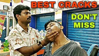 This barber give all the cracks perfectly  Indian Barber Relaxing head and body massage ASMR [upl. by Noillid]