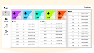 How to Design Simple Dashboard in React Js  Card Design  Side Menu  Grid  React Js [upl. by Neerak]