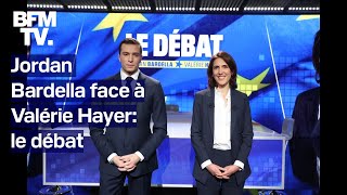 Européennes le premier débat entre Jordan Bardella et Valérie Hayer en intégralité [upl. by Guillema]