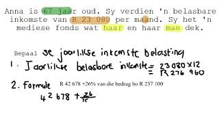 Bereken Jaarlikse Inkomstebelasting Gr12 [upl. by Kerwinn]