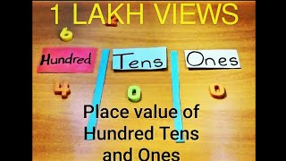 Place value  Ones Tens Hundreds for grade 1 Activity based learning [upl. by Aklim]