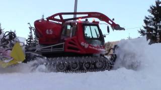 PistenBully  pista Gran Risa  La Villa Alta Badia  08122016 [upl. by Hitt]