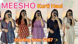 Meesho Kurti Haul 😍  Try On Haul  Meesho Haul  Affordable Kurti  Short Kurti  Jasmin Kaur 🌸 [upl. by Nyrem]