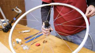 Lacing a Rear 32 Spoke Wheel 3 Cross  How to Build a Bicycle Wheel [upl. by Einahpad]