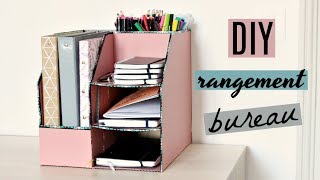 DIY rangement en carton pour les fournitures de bureau [upl. by O'Malley551]