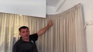 Curtains behind bulkheads or pelmets [upl. by Norrehc]