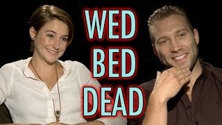 Divergent Cast Plays Wed Bed Dead Shailene Woodley Interview [upl. by Osana887]