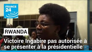 Rwanda  lopposante Victoire Ingabire pas autorisée à se présenter à la présidentielle [upl. by Teteak]