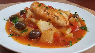 FILETTO DI MERLUZZO ALLA MEDITERRANEA BUONISSIMO E DELICATO  Mediterranean Cod Recipe [upl. by Thorpe13]