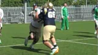 Notre Dame football practice in Dublin [upl. by Ninel]