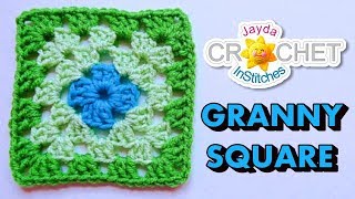 How To Crochet a Granny Square  Beginners Tutorial amp Basic Pattern [upl. by Eiduj]