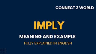 What Does imply Means  Meanings And Definitions With imply in ENGLISH [upl. by Ingemar552]