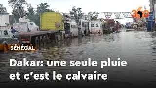 Sénégal Dakar une première pluie et bonjour les dégâts [upl. by Rodavlas]