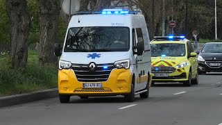 SMUR amp Ambulances with Sirens in Lille France [upl. by Vrablik]