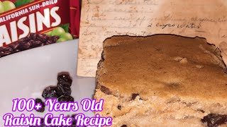 100 Year Old Recipe  Great Grandmas Raisin Cake  Easiest Cake Ever  No Mixers or Bowls Needed 🍇 [upl. by Nahtaj371]