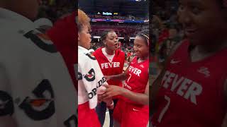 Temi Fagbenle and NaLyssa Smith Hype Up Aliyah Boston After her 27Point Night  Indiana Fever [upl. by Ettenaej]