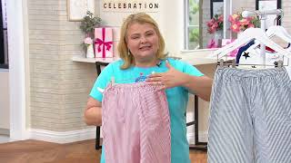 Quacker Factory Pull On 19quot Stretch Seersucker Capri Pants on QVC [upl. by Tarra]