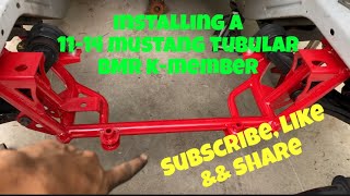 Installing a BMR tubular Kmember for 1114 mustang [upl. by Ahsina855]