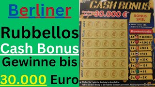 Berliner Rubbellos Cash Bonus  Bis zu 30000 Euro zu gewinnen [upl. by Sykleb]