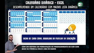 CALENDÁRIO NO EXCEL 2023  MONTANDO UM CALENDÁRIO DINÂMICO [upl. by Hoang364]