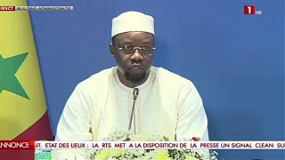 Direct  Point de Presse du PM ousmane SONKO situation du pays [upl. by Disini]