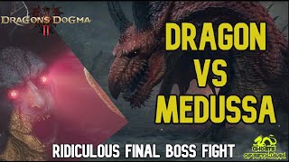 Dragon´s Dogma 2  Ridiculous Final Boss Fight  Dragons vs Medussa [upl. by Ojyllek979]