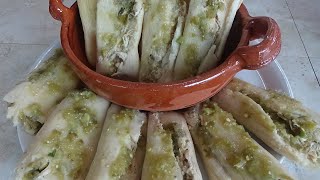 TAMALES VERDES DE POLLO en salsa verde deliciosos [upl. by Ostraw]