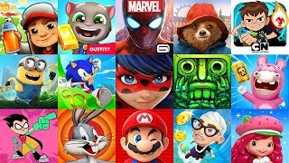 Subway Surfers VS Talking Tom Gold Run Sonic Dash Miraculous Ladybug Minion Rush 1 [upl. by Tewell]