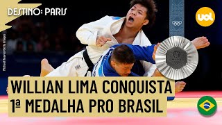 OLIMPÍADAS 2024 É PRATA WILLIAN LIMA PARA EM JAPONÊS MAS CONQUISTA 1ª MEDALHA DO BRASIL EM PARIS [upl. by Cornell]