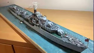 A Model of the Destroyer HMS Concord at 1192 scale [upl. by Ialocin]