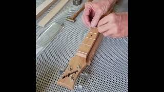 Fretting a Cigar Box Guitar Neck shorts [upl. by Cleon334]