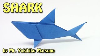 Origami SHARK  Origami easy tutorial [upl. by Guildroy]