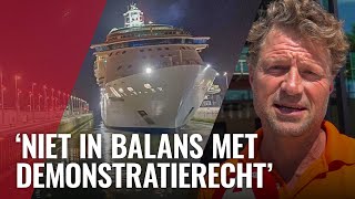 Klimaatactivisten houden cruiseschip tegen [upl. by Oiramd]