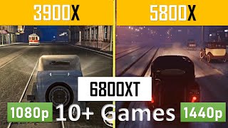 Ryzen 3900X vs 5800X with 6800XT in 1080p amp 1440p [upl. by Honniball]