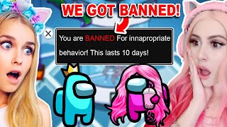 How IAMSANNA And LEAH ASHE Got BANNED From This Among Us Server [upl. by Yc113]