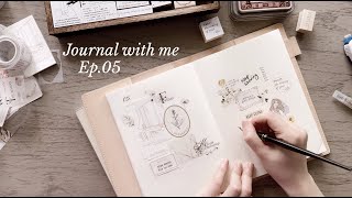 Aesthetic Journaling EP 05  with bgm music only [upl. by Beaumont]