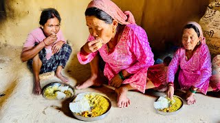 Organic Nepali Dal Bhat And potato VegetableNepali Village LifeRural Nepal questVillage Cooking [upl. by Edith]