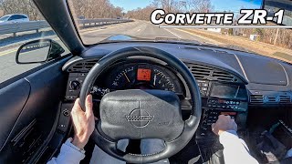 1994 Corvette ZR1  Driving the V8 Four Cam King of The Hill POV Binaural Audio [upl. by Rehctelf]