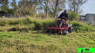 I FINALLY gave this neighbor some RELIEF by mowing this TALL GRASS next door [upl. by Denton160]