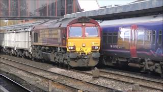 Freight trains at Oxford amp Didcot parkway 1st November 2017 [upl. by Nahtahoj241]