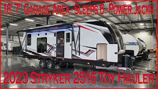 2023 Stryker ST2516 Toy Hauler Travel Trailer by Cruiser RV  Couchs RV Nation Camper Review Tour [upl. by Tterraj]