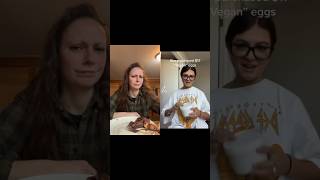 Carnivore reacts to VEGAN EGGS shorts funny reaction [upl. by Burnham839]