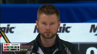 McEwen WC vs Jacobs NO  2018 Tim Hortons Brier  Draw 17 [upl. by Ruon]