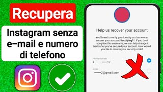 Come Recuperare un Account Instagram Senza Email e Numero di Telefono 2023 [upl. by Acilgna225]